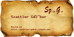 Szattler Gábor névjegykártya