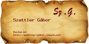 Szattler Gábor névjegykártya